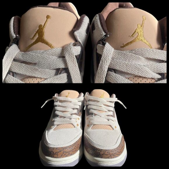 Jordan Women's Athletic Shoes in Cream and Brown - Picture 4 of 10